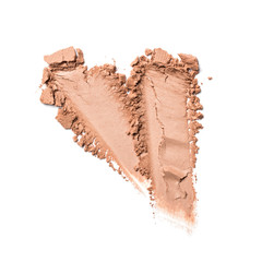 Smears of nude beige eyeshadow