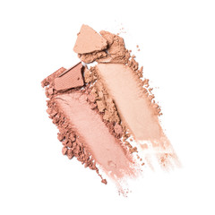Smears of nude beige eyeshadow