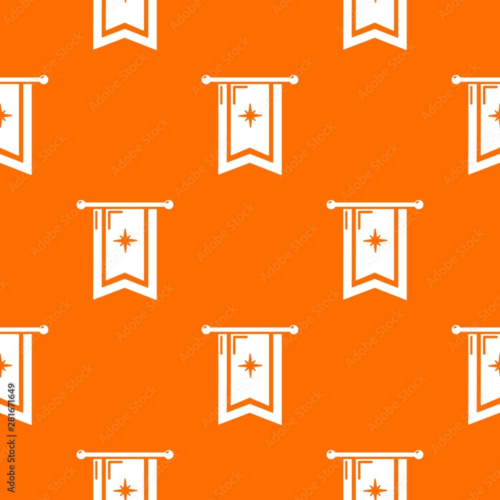 Poster knight flag pattern vector orange for any web design best