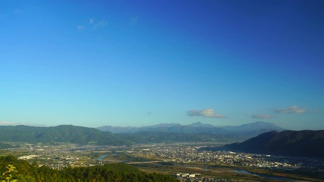 Chikuma&nbsp;city seen from&nbsp;Arato&nbsp;Castle,  Nagano Prefecture,  Japan