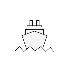 Ocean ship icon in trendy flat style isolated on white background. Website pictogram. Internet symbol for your web site design, logo, app, UI. Vector illustration, EPS10