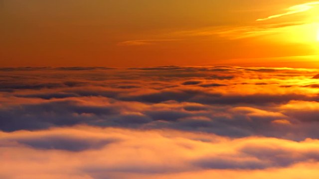 Clouds and mountains at sunrise,  Aoki,  Nagano Prefecture,  Japan