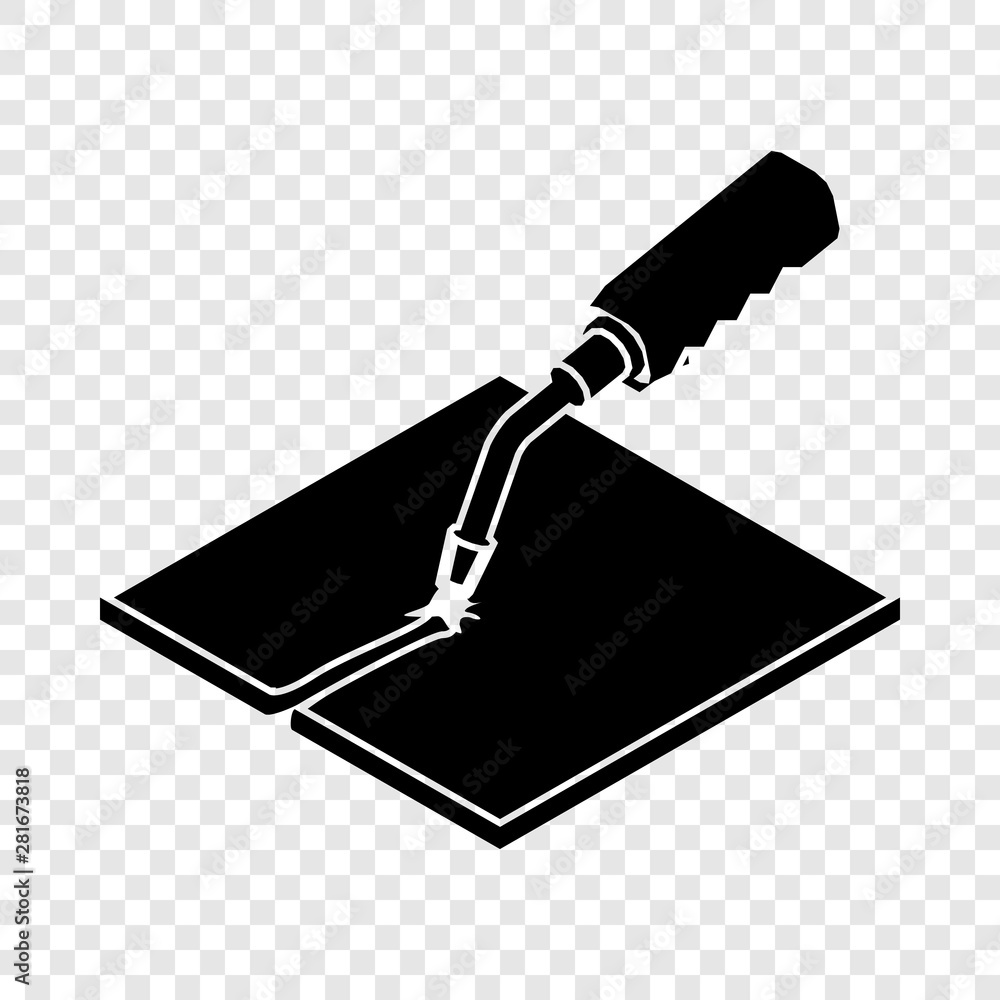 Poster welding torch icon. simple illustration of welding torch vector icon for web