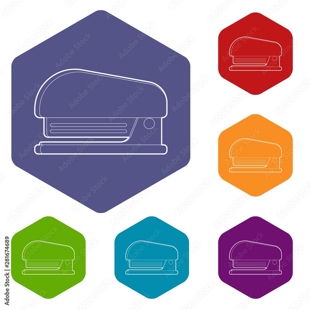 Poster stapler icon. outline illustration of stapler vector icon for web design