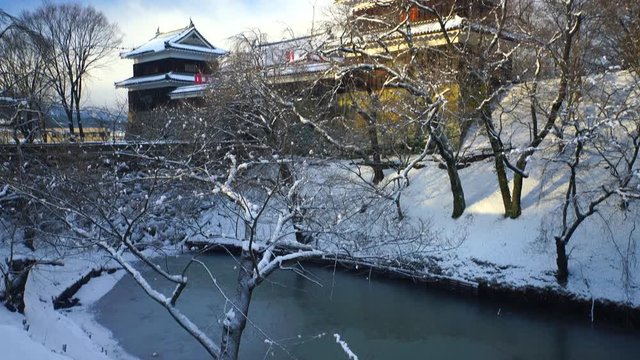 Ueda&nbsp;Castle in winter,  Ueda,  Nagano Prefecture