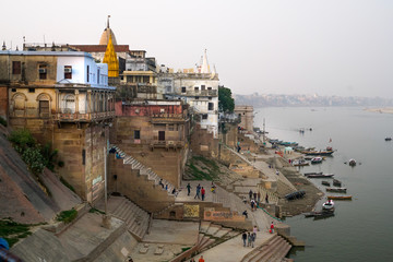 Varanasi/India-07.11.2018:The holly town of Varanasi