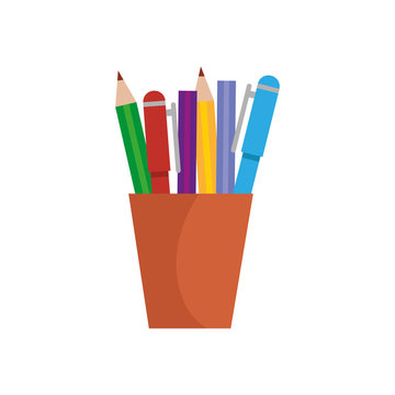 pencils holder office device icon