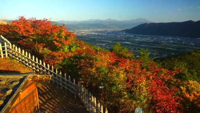 Arato Castle ruins,  Chikuma,  Nagano Prefecture,  Japan