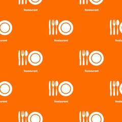 Restaurant pattern vector orange for any web design best