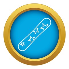 Snowboard icon blue vector isolated on white background for any design