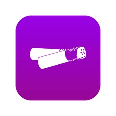 Cigarette butt icon digital purple for any design isolated on white vector illustration