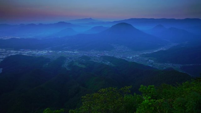 Mount Asama at sunrise,  Aoki,  Nagano Prefecture,  Japan