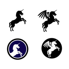 Pegasus Vector Logo Template vector illustration