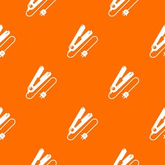Hair straightener pattern vector orange for any web design best
