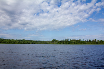 landscape with river and clouds