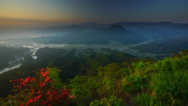 Mount Asama at sunrise,  Aoki,  Nagano&nbsp;Prefecture,  Japan