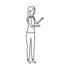 elegant businesswoman worker avatar character