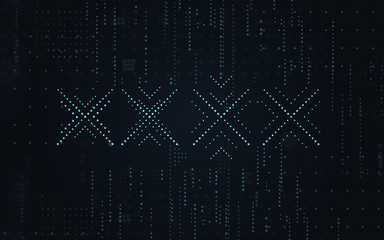Technological background vector illustration.Matrix.Binary Computer Code.Falling dots