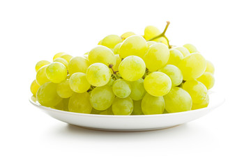 Tasty green grapes. White grape.