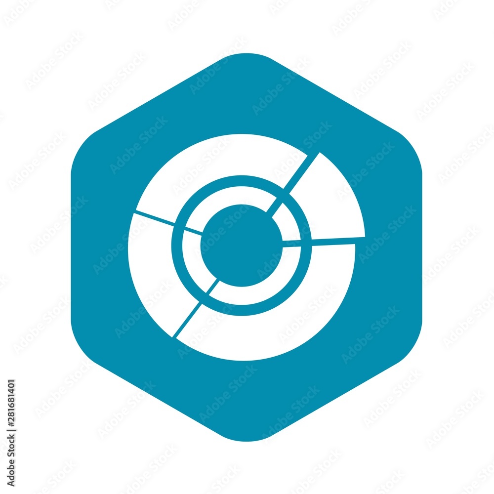 Poster pie chart for infographic icon. simple illustration of pie chart vector icon for web design
