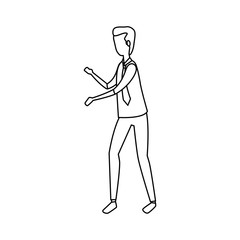 elegant businessman worker avatar character