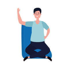 elegant businessman seated in the sofa