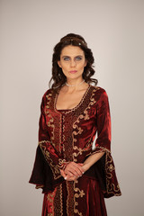 Woman In Historical Rococo Costume Portrait 