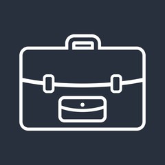 School bag icon isolated on dark background. Vector illustration