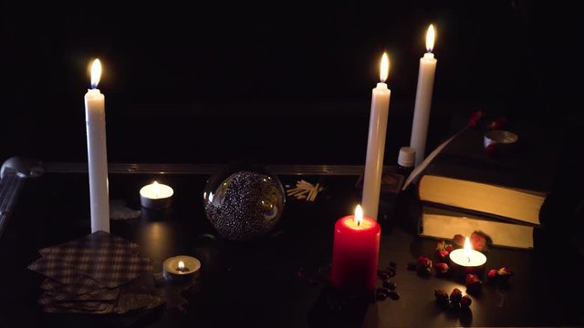 Tarot Cards Seance Black Magic Future Prophecy Mystic Ritual Oracle Medium Psyhic Esoteric Halloween Paranormal