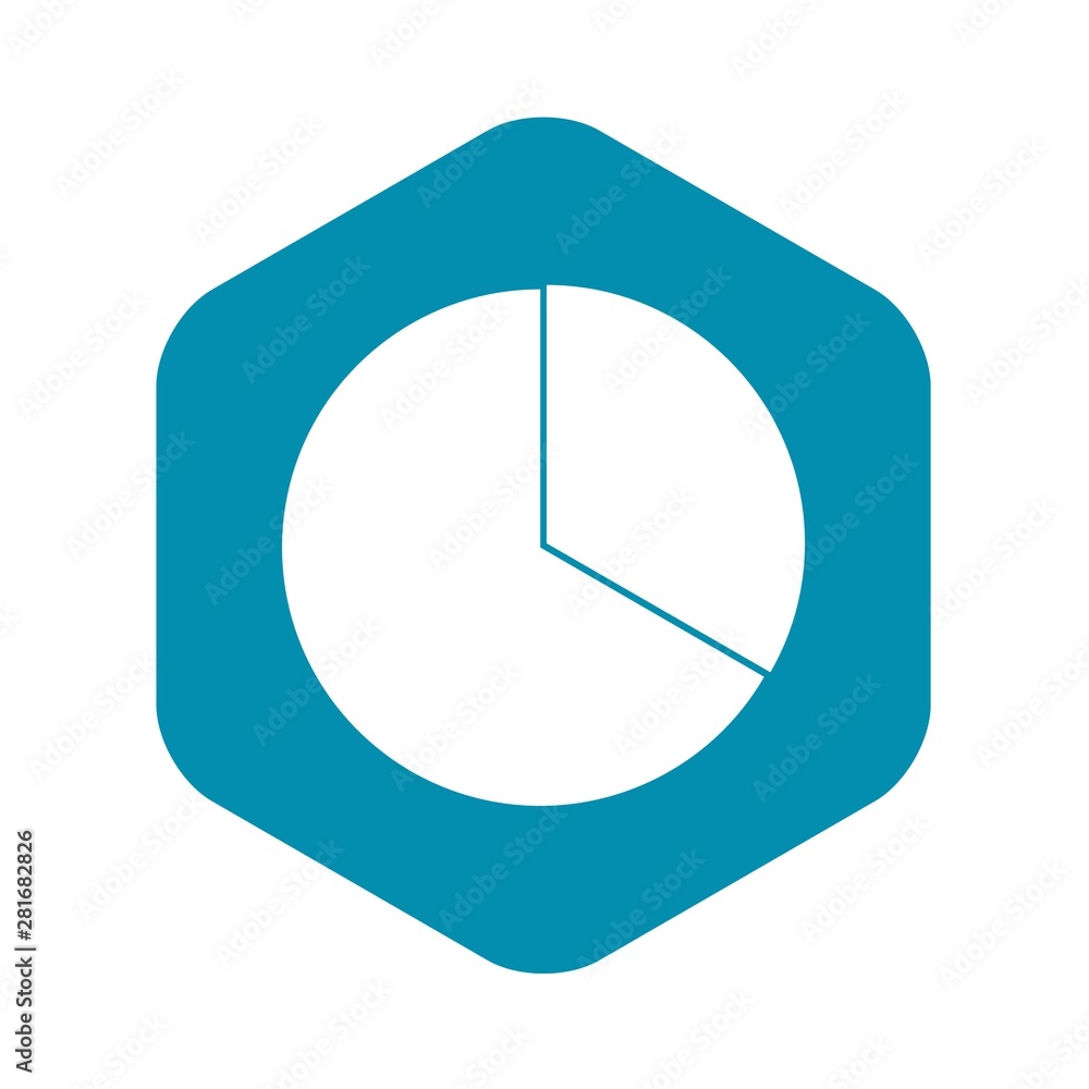 Poster circle chart infographic icon. simple illustration of circle chart infographic vector icon for web d