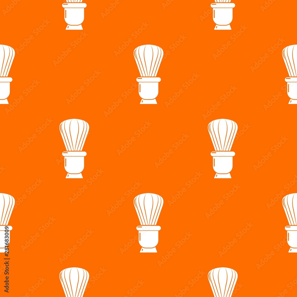 Poster shaving brush pattern vector orange for any web design best