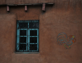 Blue Window Rooster