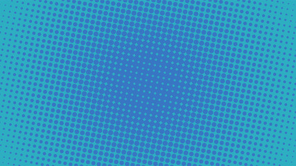 Blue retro comic pop art background with dots, cartoon halftone background vector illustration eps10