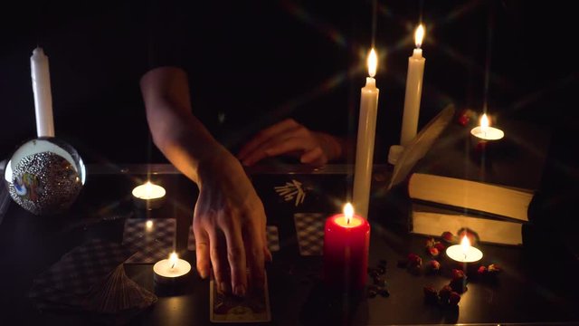 Tarot Cards Seance Black Magic Future Prophecy Mystic Ritual Oracle Medium Psyhic Esoteric Halloween Paranormal
