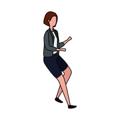 elegant businesswoman worker avatar character