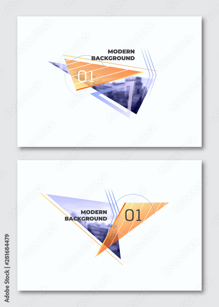 Wall mural brochure design. flyer layout template. modern background. vector presentation slide. elements for m