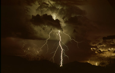 Blitz Analoge Photographie Braun