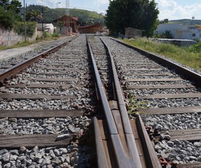 Fototapeta premium Old Railway in Brazil in good condition