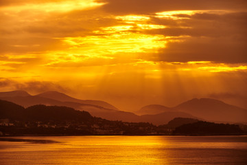 travelling norwegian fjord nature by cruise ship