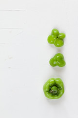 sweet green pepper, trendy ugly vegetables. space for text
