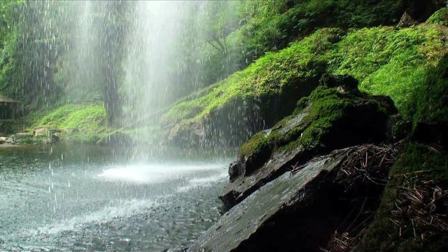 Zoom in view of waterfall
