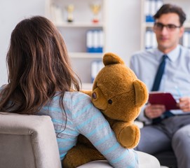 Patient visiting psychiatrist doctor for examination