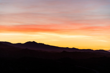 Fototapeta na wymiar Sunset sky view with copy space at Cap de Creus