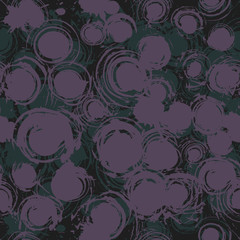Seamless grunge pattern with circled brush strokes