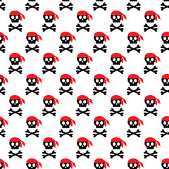 Seamless pattern with skulls
