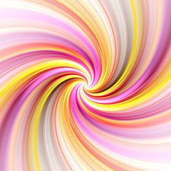 Obraz premium Spiral of pink and yellow colors on white background