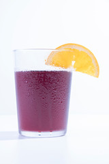 isolated single vermouth glass. So refreshing for summer. white background