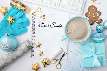 letter to santa claus with copyspace