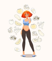 Obraz premium Healthy lifestyle. The design concept of healthy food.