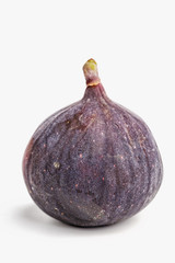 Ripe juicy figs on a white background.
